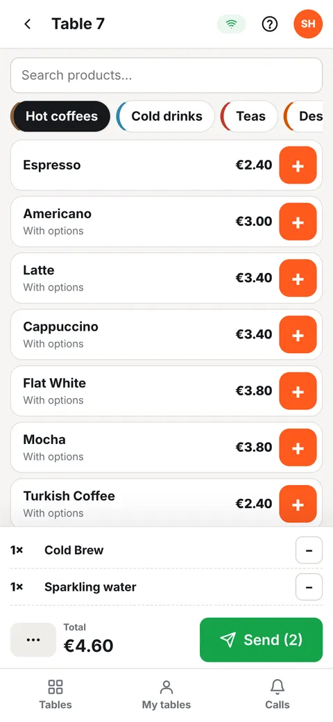 Waiter app