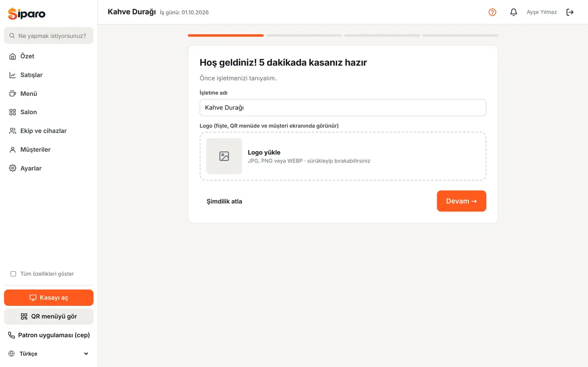 Kurulum sihirbazının son adımı